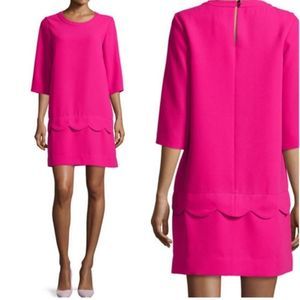 NEW KATE SPADE Hot Pink Scalloped Dress